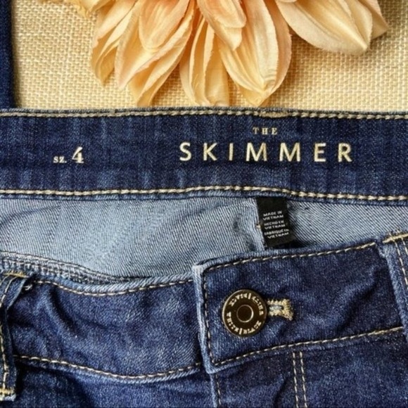 White House Black Market Skinny Jeans Leather Trim Ankle Zippers 4 - Picture 11 of 12